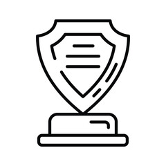 Wall Mural - Shield trophy icon, ready to use vector, isolated on white background