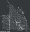 Detailed hand-drawn navigational urban street roads map of the JEFFERSON PARK COMMUNITY AREA of the American city of CHICAGO, ILLINOIS with vivid road lines and name tag on solid background