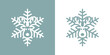 Tiempo de Navidad. Silueta lineal de copo de nieve con cabeza de reno Rudolph para su uso en felicitaciones y tarjetas