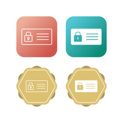 Sticker - Protected Card Vector Icon