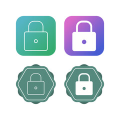 Sticker - Lock Vector Icon