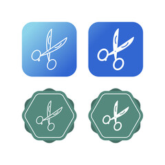 Sticker - Scissors Vector Icon