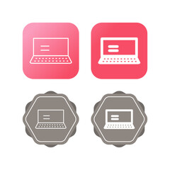 Sticker - Laptop Vector Icon