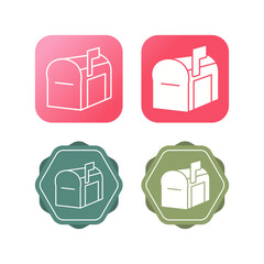 Sticker - Mailbox Vector Icon