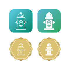 Canvas Print - Fire Hydrant Vector Icon