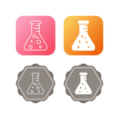 Sticker - Flask Vector Icon