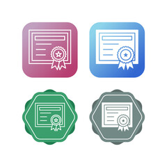 Sticker - Certificate Vector Icon