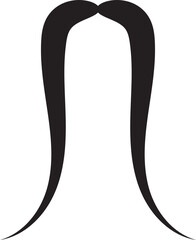 Wall Mural - Moustache vector icon. Black retro style mustache. Shave barber vintage man face