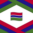 Gambia Flag Abstract Background Design Template. Gambia Independence Day Banner Social Media Post. Gambia Template