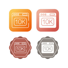 Sticker - 10k Vector Icon