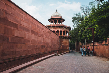 Canvas Print - inside agra red fort, india