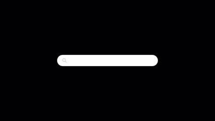Animated Search Bar, Internet browsing search bar button animation, Search bar animated with magnify glass icon