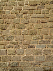 Stone wall, Vertical format photo of historical stone wall texture.