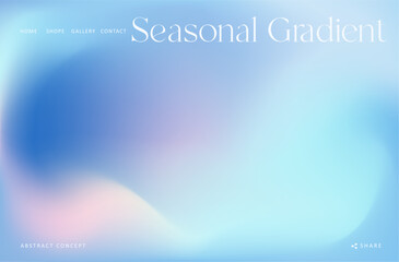 Wall Mural - trendy gradient cold winter fluid wave background, colorful abstract liquid. blue design wallpaper f