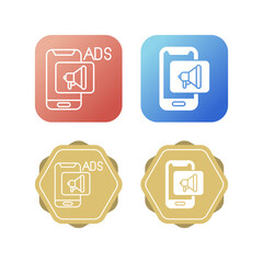 Sticker - Social Marketing Vector Icon