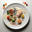 © Mr. Vlaad - grilled salmon with vegetables