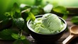 matcha green ice cream illustration avocado kiwi, lime spinach, sage cucumber matcha green ice cream