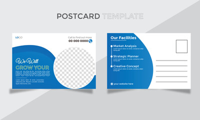 Corporate business postcard.amazing and modern postcard design.amazing and modern postcard design