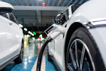 Poster - electric cart charging in shopping mall