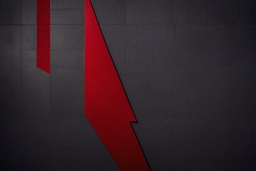 Wall Mural - red arrow on a wall