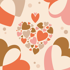 Sticker - Cutout hearts composition