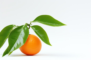 Wall Mural - Orange fruit on white background