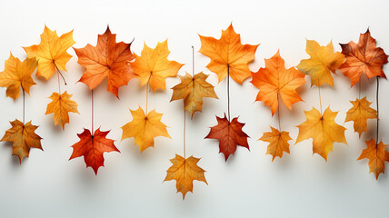 Sticker - autumn background with falling leaves