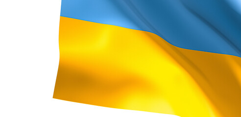 Poster - Stunning Visuals: Striking 3D Ukraine Flag Captivates Viewers