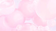 ポップな色合いが可愛らしいピンクの泡, ぷるぷるした質感の3Dレンダリングイメージ