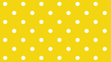 Yellow Seamless Pattern With White Polka Dot	