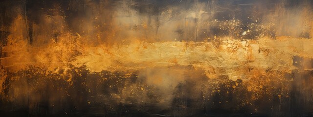 Wall Mural - abstract painting background texture with dark golden