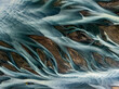 © Arnaud Bertrande  - Vue aérienne de méandres colorées au sud de l'Islande