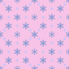 Poster - Christmas snowflakes seamless pattern for winter holidays
