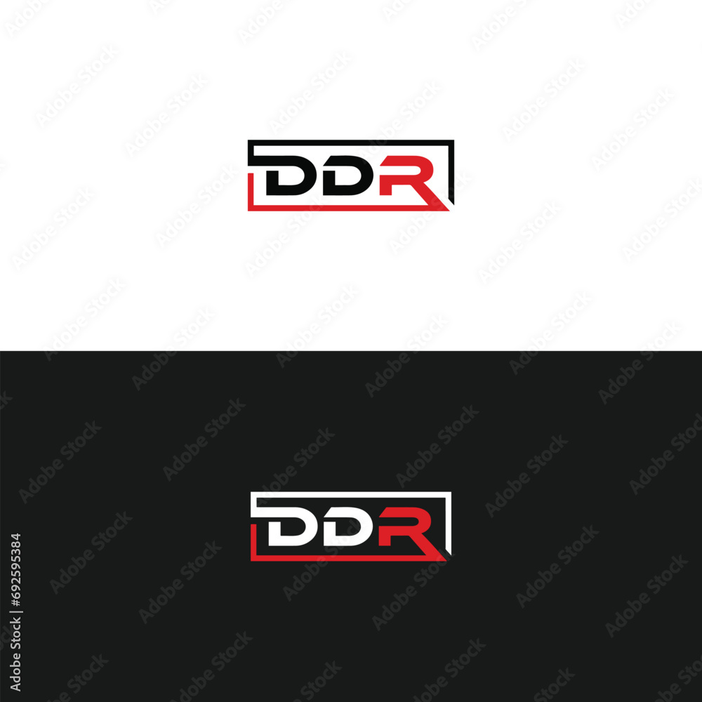Image vectorielle Stock DDR logo. D D R design. White DDR letter. DDR ...