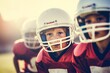 Playful Gridiron: Little Athletes Enjoying American Football Together