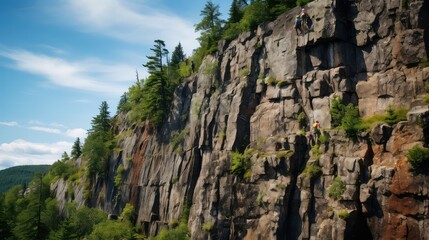 Wall Mural - scenery granite cliffs landscape illustration outdoors adventure, hiking geology, formation rugged scenery granite cliffs landscape