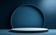 © garpinina - sfondo minimalista vuoto per inserimento e promozione di prodotto, luce finestra , , luce su muro color blu, colori tono su tono armonici