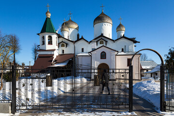 Wall Mural - View of medieval church in Novgorod the Great