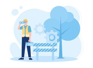 Wall Mural - maintenance concept flat illustration