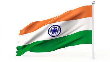 Wall Mural - India flag. Flag with a beautiful glossy silk texture.
