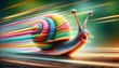 Colorful Speeding Snail