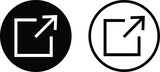 Fototapeta  - External link icon set in two styles . Hyperlink symbol symbol vector