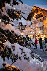 Sticker - christmas time in small German village