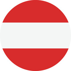 Wall Mural - round austria flag . austria flag button vector isolated on white background