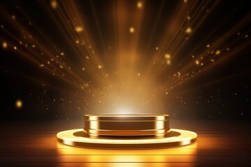Aufkleber - Gold podium for product presentation.