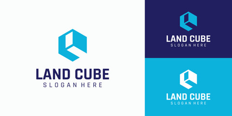 Poster - Minimalist cube logo design