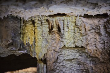 Rock formations in cave