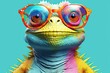 Created background isolated sunglasses iguana colorful Cartoon colourful animal abstract ai art background beautiful blob bright cute design drawing face fashion funny  goggles graphic