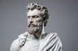 © Merilno - Abstract ancient roman, greek stoic person, marble, stone sculpture, bust, statue. Modern stoicism. Great for fitness or stoic quotes.