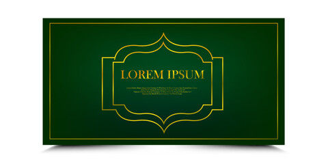 Wall Mural - Green luxury frame template